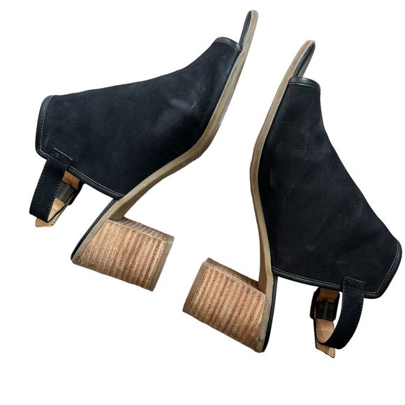 Franco Fortini | Size 9.5 Aniston Leather Peep Toe Block Heel Buckle Strap - Picture 6 of 11